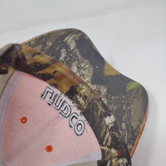 Lindco Equipment Orange & Camo Strapback Hat Embroidered Spell Out Logo - Picture 10 of 12